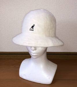 美品 KANGOL Furgora Casual K3017ST S カンゴール ファーゴラ カジュアル バケットハット アイボリー ホワイト 白 アンゴラ 男女兼用