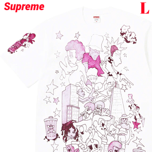 L 新品【Supreme Downtown Tee White シュプリーム ダウンタウン Tシャツ ホワイト 2023AW 2023FW】