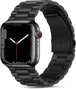 コンパチブル Apple Watch バンド 40mm ステンレススチールメタル交換バンド Apple Watch (ブラック) Q120