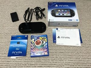 PS Vita PCH-2000 ブラック Wi-Fiモデル SONY PlayStation Vita 太鼓の達人 ソフト メモリーカード 8GB セット