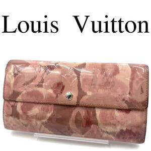 Louis Vuitton ルイヴィトン 長財布 ヴェルニ フラワー エナメル