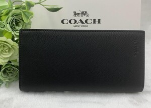 コーチ COACH 長財布 財布 メンズ ブラック黒 シンプル 二つ折り長財布 プレゼント 贈り物 新品 未使用 ファッション F74978 C136