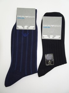 EMPORIO　ARMANI　エンポリオ　アルマーニ　　ビジネス ソックス　靴下　２足セット　Mサイズ　　①