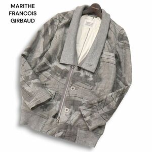 MARITHE FRANCOIS GIRBAUD マリテフランソワ ジルボー 秋冬 総柄デザイン★ フランネル ウール ジャケット Sz.M　メンズ　I4T02718_9#N