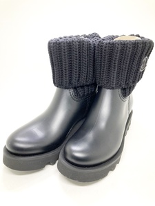 ◆◆【MONCLER】モンクレール レインブーツ レディース GINETTE 36 長靴 ブラック oi ◆◆