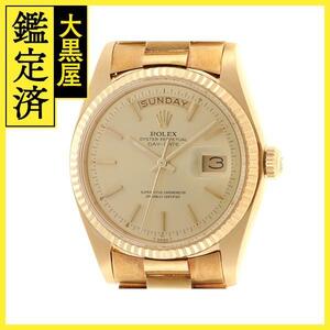 ROLEX ロレックス 腕時計 デイデイト36 1803/8 シャンパンバー文字盤 K18イエローゴールド ジャパンブレス 自動巻き【472】SJ