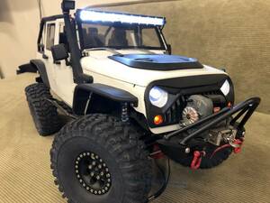 ★AXIAL★ アキシャル SCX10 クローラー ジープ JEEP ラングラー ライトユニット ウインチ バンパー メカ付き 受信機 サーボ アンプ