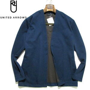 新品　未使用▼ 秋物 ユナイテッドアローズ　ボタンレス カーディガン　UNITED ARROWS　Mサイズ　ネイビー　スウェット　ボレロ ボタンなし