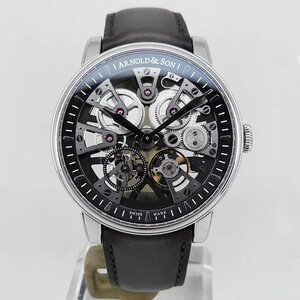 中古美品アーノルド&サン【ARNOLD＆SON】 1NEAS.B01A ネビュラ スケルトン 手巻