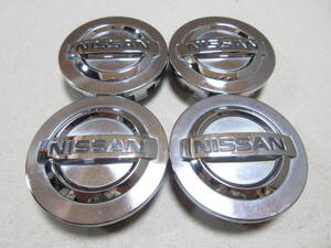 日産純正ホイールキャップ センターキャップ4枚セット中古品 直径約53mm 爪径約51mm メッキ