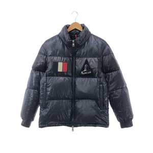 ◆中古品◆MONCLER モンクレール ゲイリー ショート丈 ダウン ジャケット メンズ サイズ：1 紺 ネイビー kyR10441N