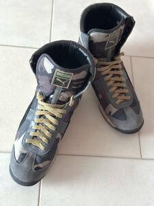 訳あり PUMA プーマ Camo Combat Hi Top 迷彩柄 ハイカットスニーカー 26cm