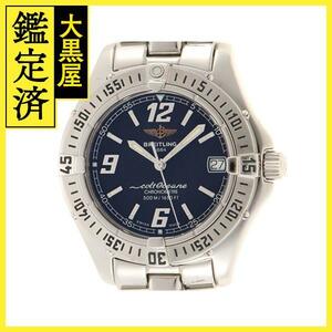 BREITLING ブライトリング 腕時計 コルトオーシャン A57350 ステンレス ブラック文字盤 クォーツ【472】TS