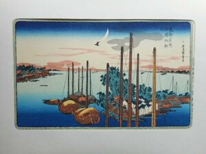 安藤広重版画。限定500部の204。「田島初郭公」木版画。保存状態良好。1985年頃のアダチ版画研究所の復刻版。 