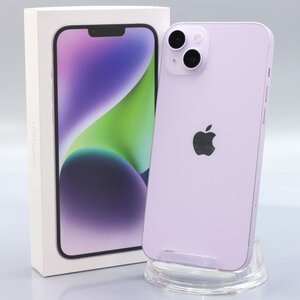 Apple iPhone14 Plus 128GB Purple A2885 3L277J/A バッテリ100% ■SIMフリー★Joshin3287【1円開始・送料無料】