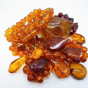 琥珀　ルース　約410g アンバー 裸石 こはく amber jewelry 宝石 ジュエリー