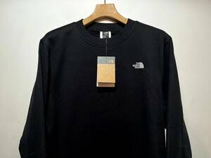 送料無料即決 新品 正規品 USA/UK/EU限定 The North Face ノースフェイス ロゴ スウェット フリース US-M BLACK 裏起毛