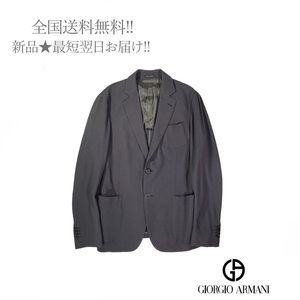 I807.. GIORGIO ARMANI ジョルジオ アルマーニ ジャケット JK シングル メンズ 男 新品 ★ ミッドナイトブルー