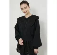 リエンダ　BIGカラーレースコンビKnit TOP ニット　トップス　セーター