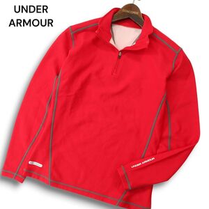 UNDER ARMOUR アンダーアーマー 秋冬 裏起毛★ ストレッチ 長袖 ハーフジップ シャツ Sz.SM　メンズ ゴルフ トレーニング　A4T11854_B#E