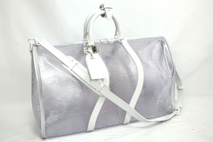 LOUIS VUITTON Wavy Keepall 50 Epi Plage White ルイヴィトン エピ プラージュ キーポル バンドリエール 50cm ボストンバッグ M55814