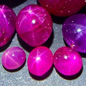 1円〜!!☆スタールビーおまとめ29ct☆d 約5.8g ルース 裸石 宝石 ジュエリー star ruby jewelry w4 ツ27