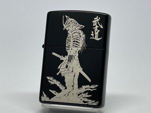 送料無料 ZIPPO[ジッポー]武士道 ブラックマット シルバーメッキ BUSHIDO BK/SV 1201S900