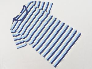 ネコポスOK dunhill ダンヒル ボーダー Tシャツ 青 ■◆ ☆ efa4 メンズ