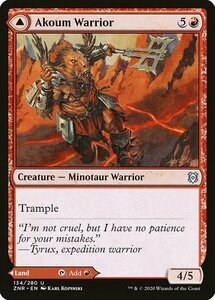 MTG ■赤/英語版■ 《アクームの戦士/Akoum Warrior》★FOIL★ゼンディカーの夜明け ZNR