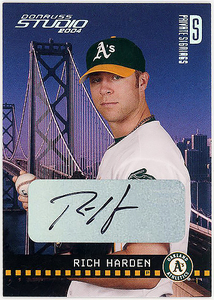 ATHLETICS△RICH HARDEN/2004 DONRUSS STUDIO PRIVATE SIGNINGSサイン #200!