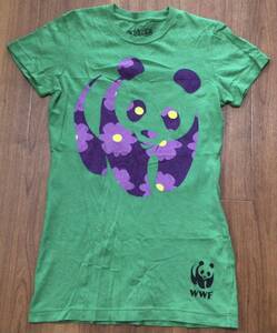 USA製★WWF パンダ プリントTシャツ Mサイズ★オーガニックコットン100% CHASEN ORGANIC LA