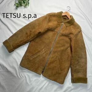 TETSU s.p.a ムートンコート　L アウター　コート　ラムレザー