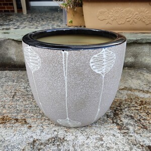 植木鉢 ガーデニング 鉢 陶器 盆栽鉢 園芸 丸鉢 花 プランター メダカ鉢 アンティーク レトロ 古民家 インテリア 鑑賞