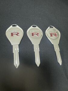 3本セット　KEY00-00185 スカイライン GT-R ブランクキー ニスモ R32 R33 BNR32 BCNR33 ECR33 GTR RB26 NISMO スペアキー　ニスモ 鍵