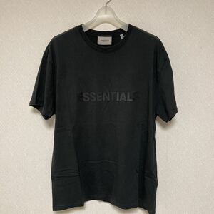 F.O.G FEAR OF GOD ★Essentials★Black★T-Shirt ★ラバーロゴ★ロゴ Tシャツ