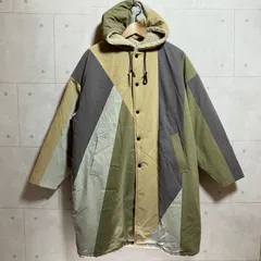 タグ付き GLIMCLAP グリムクラップ Patchwork design hoodie coat フーディーコート ロング アウター パッチワーク 裏ボア M メンズ SG213-19