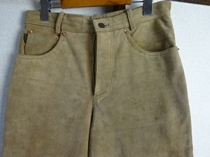 ☆POLOラルフローレン☆ヴィンテージ☆スゥエードレザーＰＡＮＴ☆ＵＳＥＤ美品♪W30