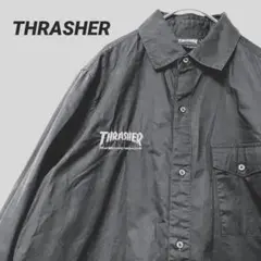 古着✨ THRASHER メンズシャツ 黒 L オシャレ バックプリント