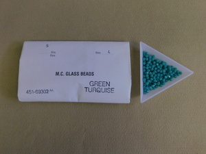 4008△未使用 チェコビーズ M.C.GLASS BEADS GREEN TURQOISE グリーンターコイズ SUPERIOR CRYSTAL