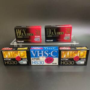 【未開封】5本セット VHS-C TDK HG30 HS30 HGX 30 maxell