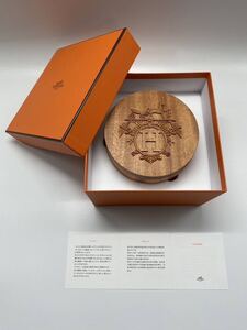 【未使用新品】希少 入手困難 HERMES エルメス 木製ボックス BOX マホガニー 木目 手彫り彫刻 馬 Hロゴ 小物入れ インテリア 