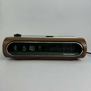 National Panasonic RC-6236 ラジオ付き パタパタ時計レトロ 美品