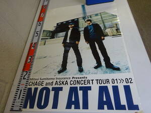 JK1Bω ポスター CHAGE & ASKA　NOT AT ALL　CONCERT TOUR 2001≫2002　チャゲ ＆ アスカ チャゲアス