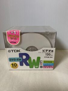 未使用 TDK DVD-RW120PWX10BC 10枚入/ビデオ用 インクジェットプリ対応 ホワイトディスク/ビックカメラ/部品取り用/保管品/梱包材破れ等