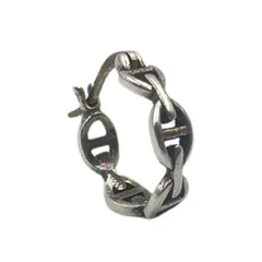 シルバーアクセサリー デザインピアス カレッジリング シルバー925 382A