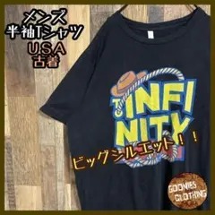 メンズ ビッグサイズ プリント XL Tシャツ USA古着 90s 半袖 黒