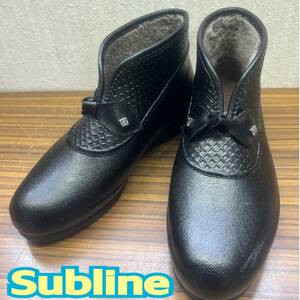 美品 靴 ◆ Subline ◆ ショートブーツ 23.5cmEEE BLACK スノーシューズ 防寒ブーツ ◆ レディース シューズ