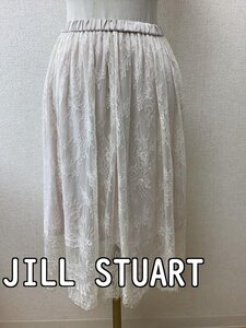 ジルスチュアート (JILL STUART) ベージュレーススカート ウエストゴム サイズFR