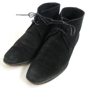 【ドンドン見直し】良品□クロケット＆ジョーンズ ユナイテッドアローズ別注 CHUKKA 8489 スウェードレザー ブーツ 黒 7 1/2 D