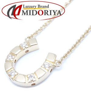 STAR JEWELRY スタージュエリー ホースシュー ネックレス 5Pダイヤモンド K18YG イエローゴールド/292694【中古】